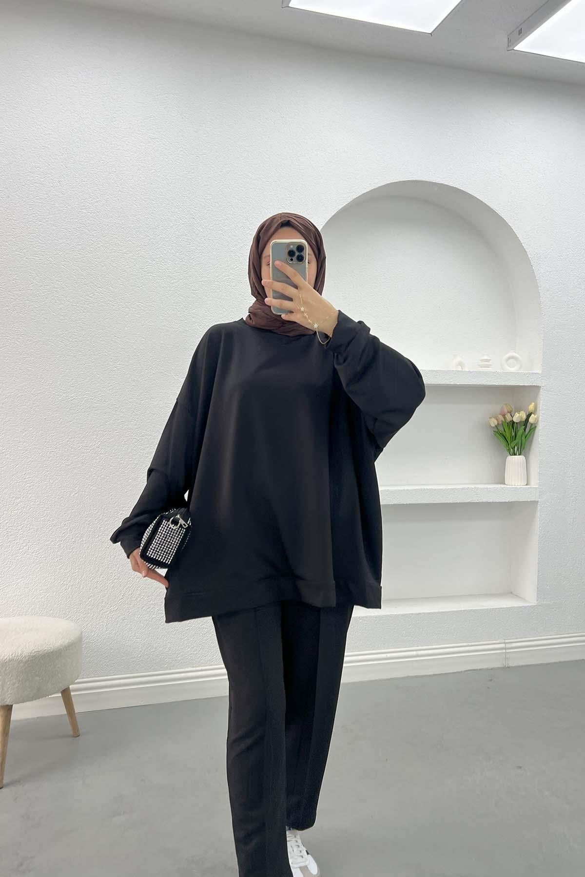 Oversize Takım Siyah