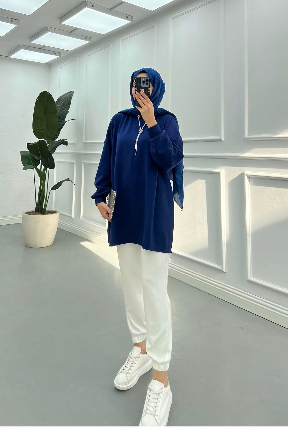 Paçası Lastikli Oysho Pantalon Beyaz