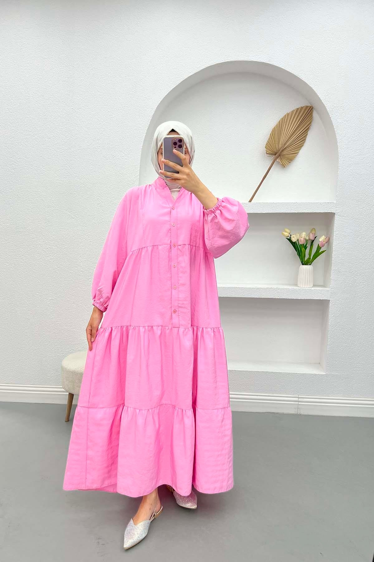 Paraşüt Elbise Pembe