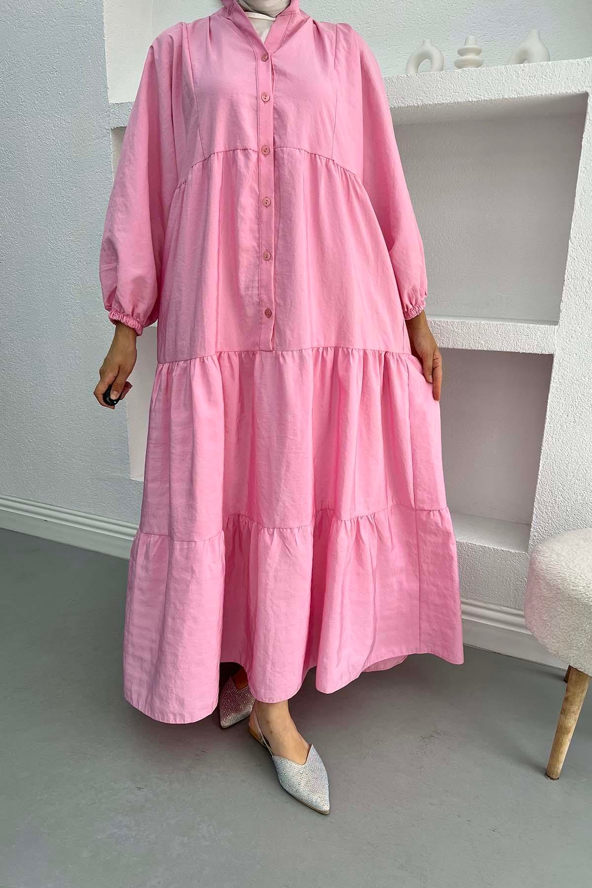 Paraşüt Elbise Pembe