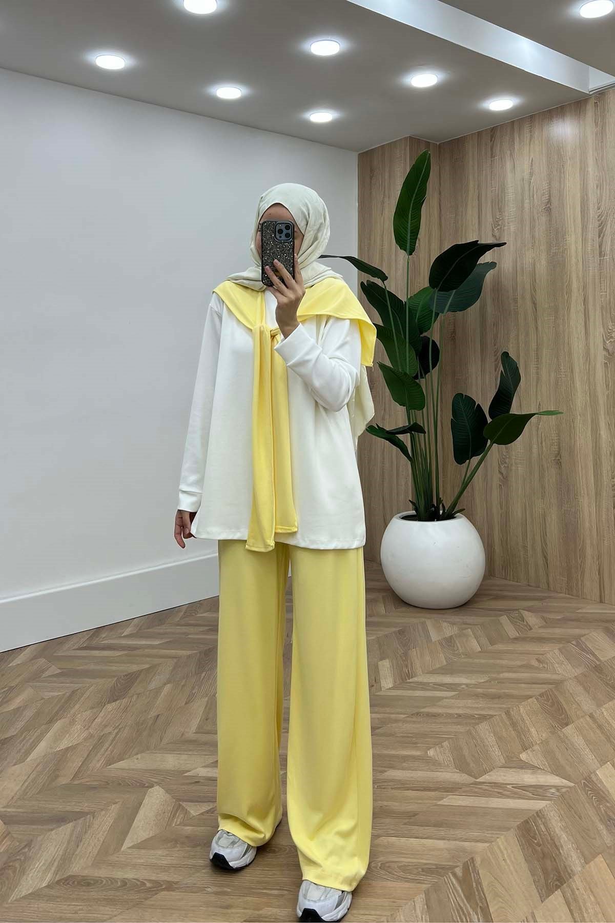 Pelerin Bağlamalı Spor Takım Sarı