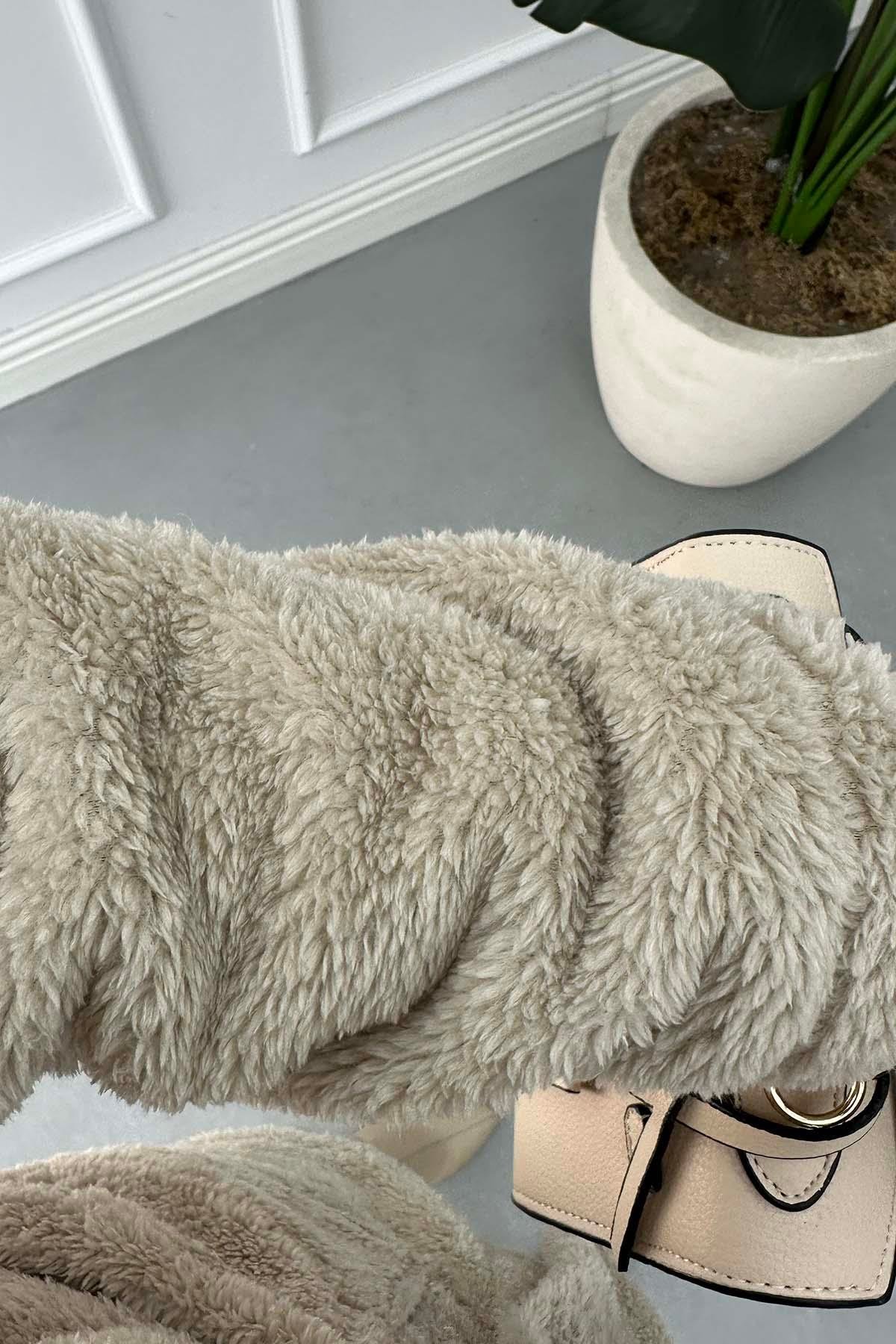 Peluş Ceket Vizon