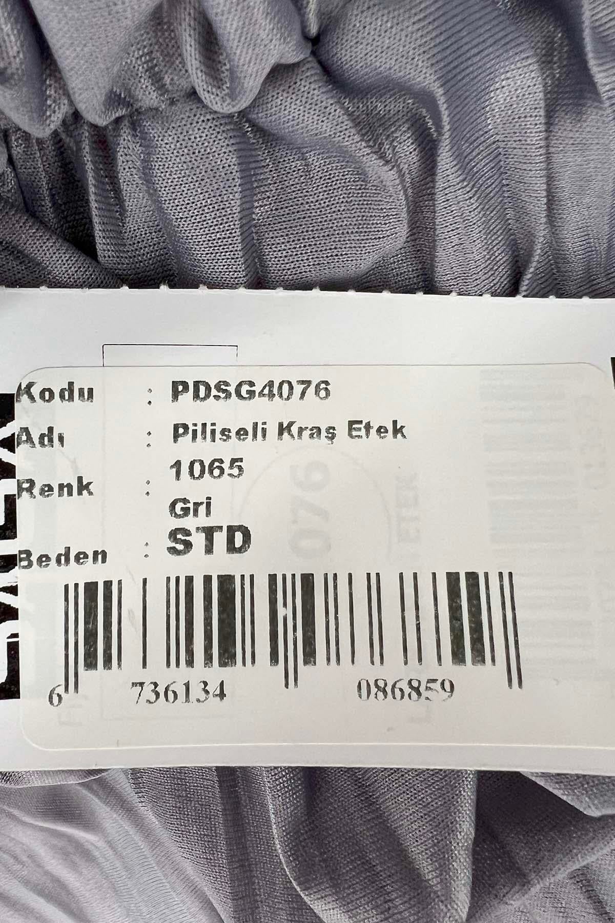 Piliseli Kraş Etek Gri