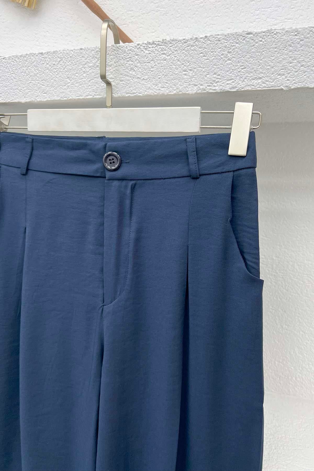 Piliseli Pantolon Lacivert