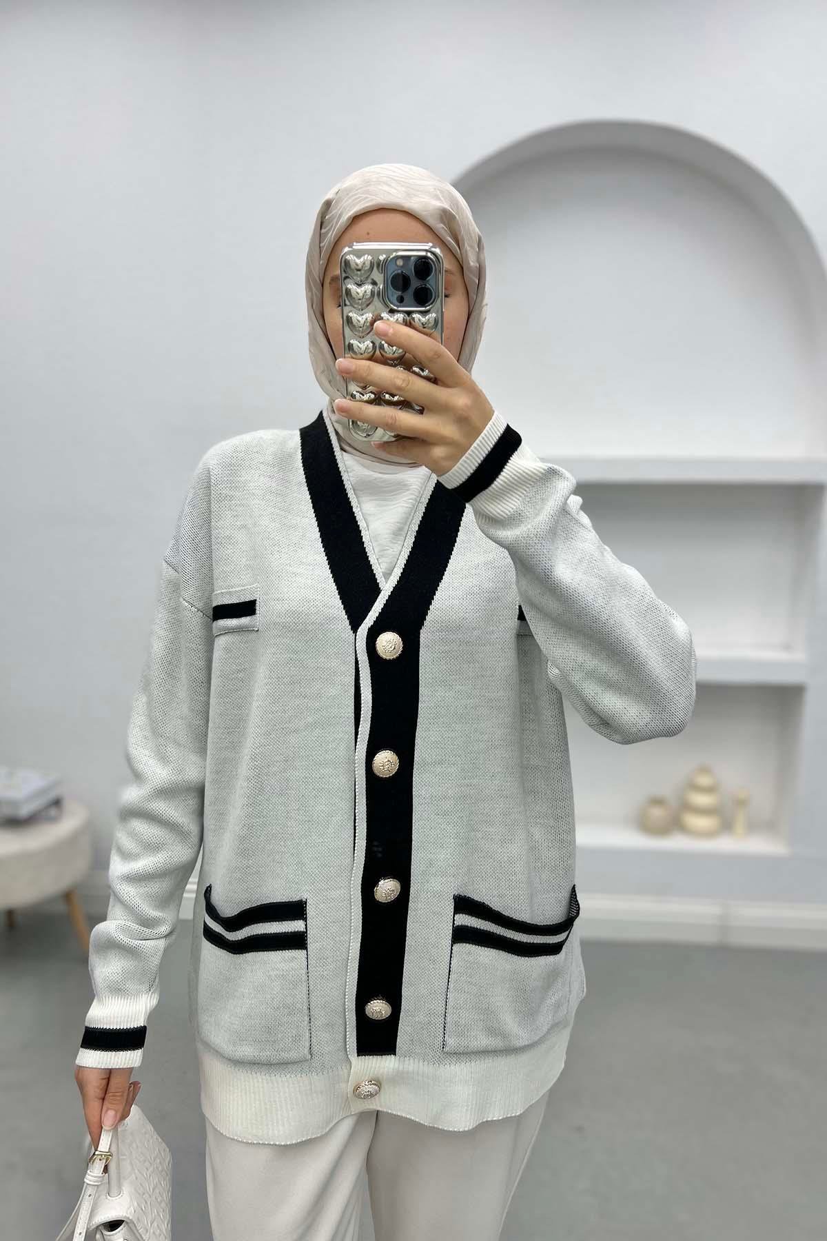Pinterest Hırka Beyaz