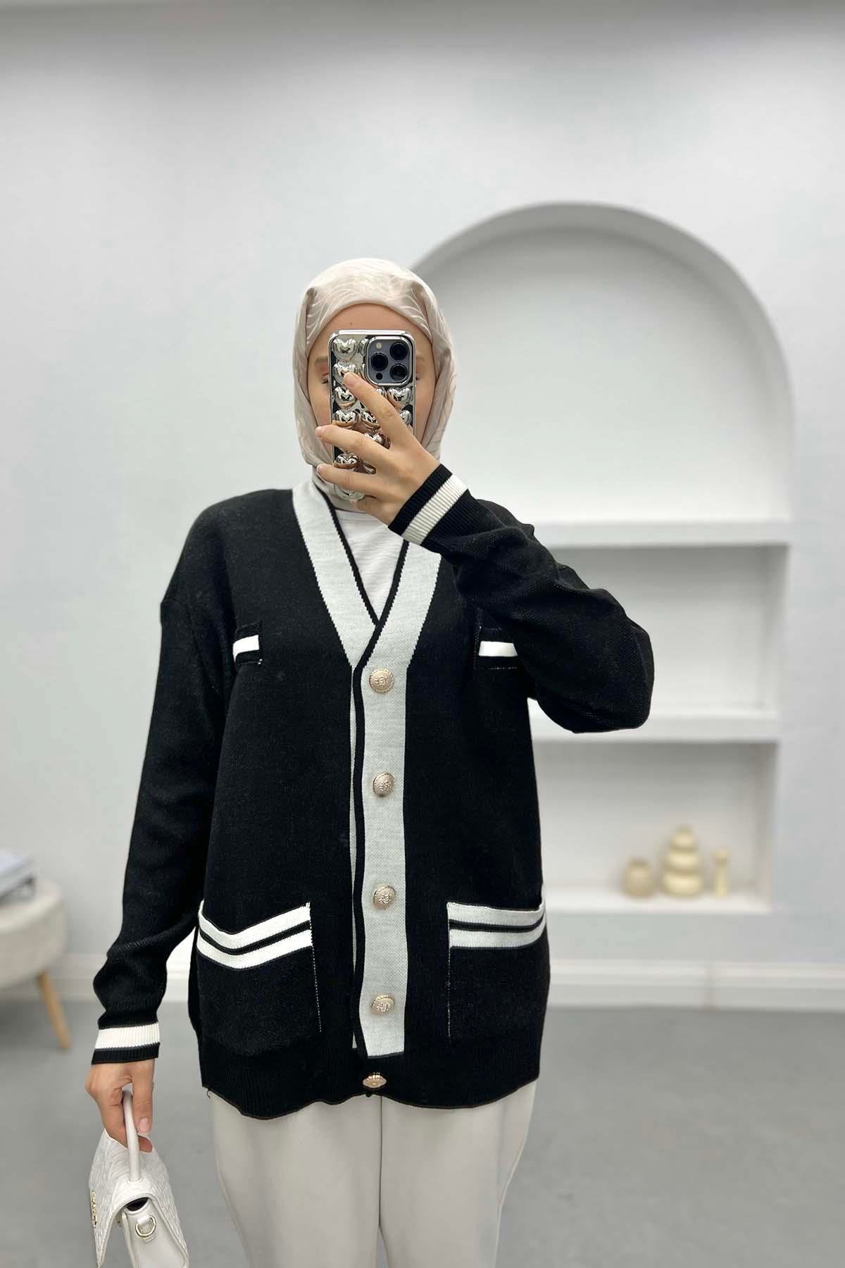 Pinterest Hırka Siyah