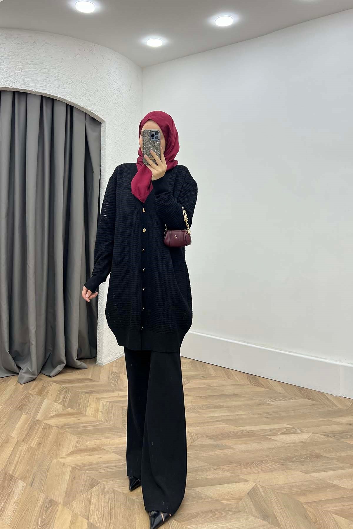 POLYELİT FİLELİ HIRKA Siyah