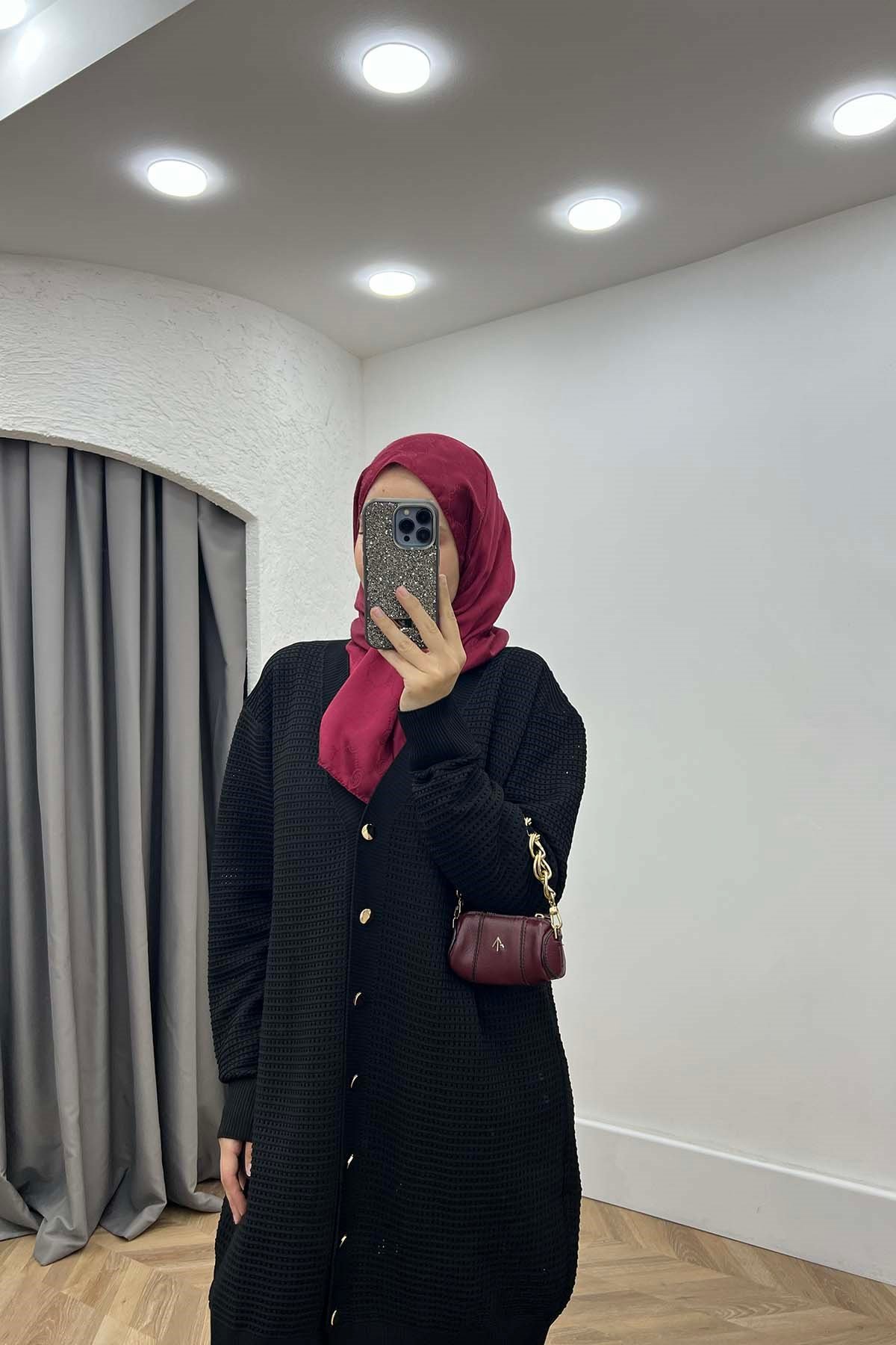 POLYELİT FİLELİ HIRKA Siyah
