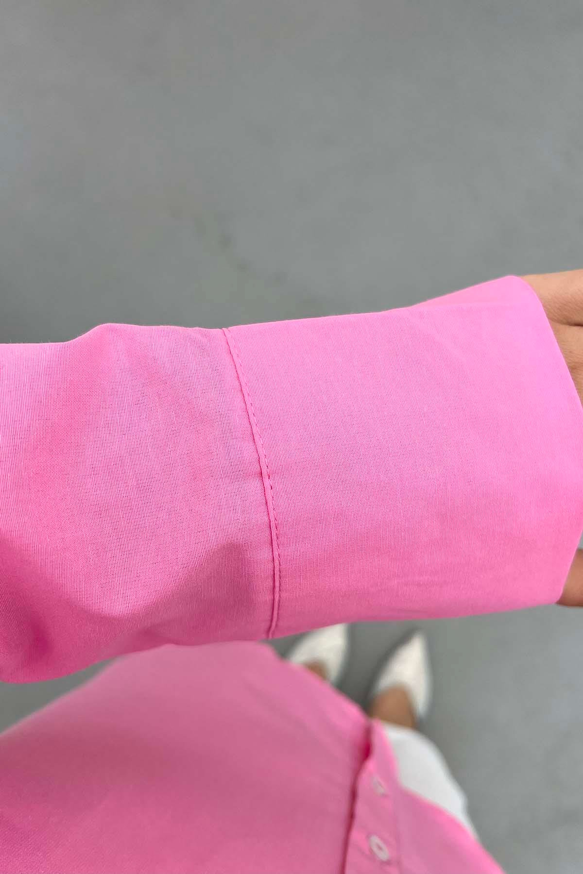 Poplin Gömlek Pembe
