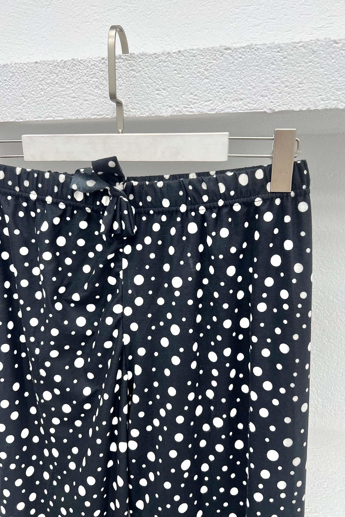 Puantiyeli Pijama Altı Siyah