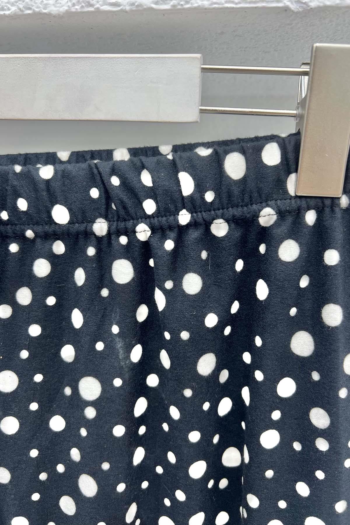 Puantiyeli Pijama Altı Siyah