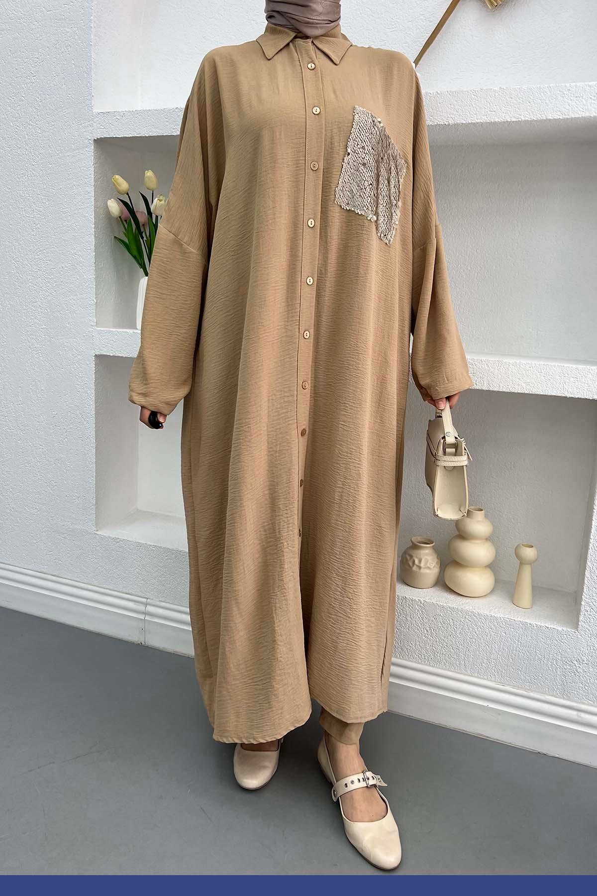 Pullu Tunik Takım Taş