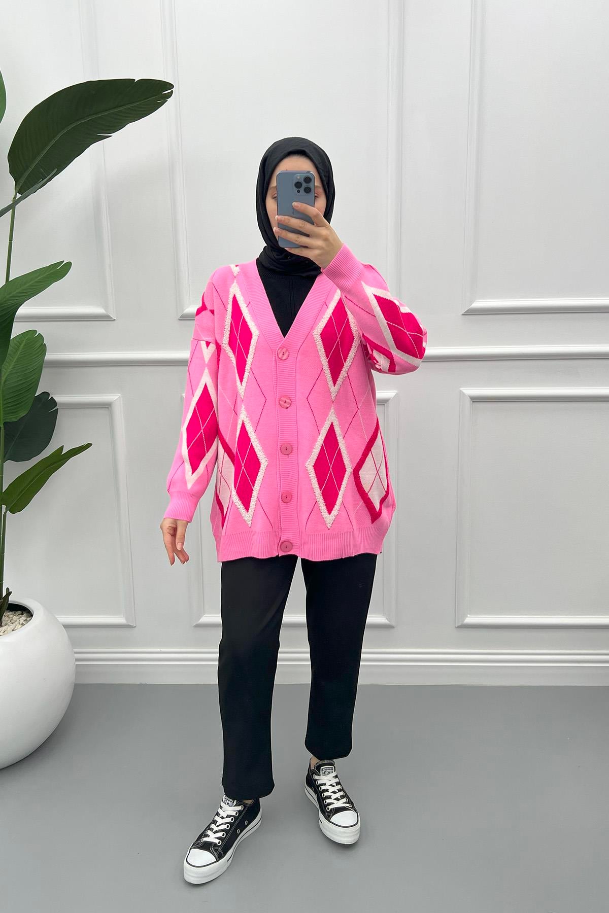 Punch Hırka Pembe