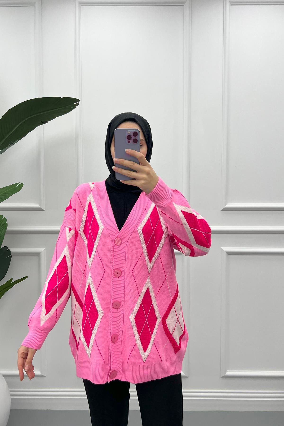 Punch Hırka Pembe