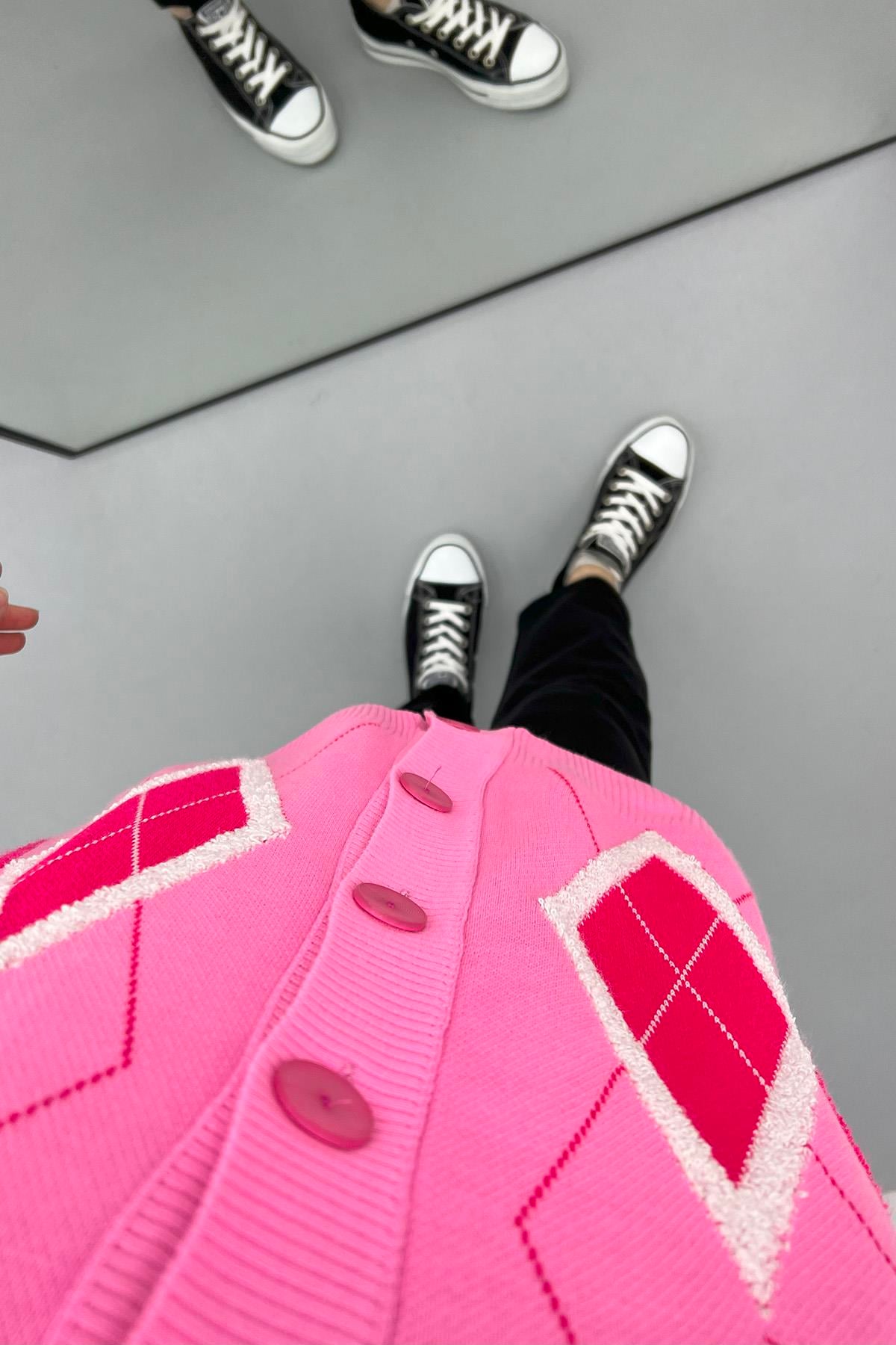 Punch Hırka Pembe