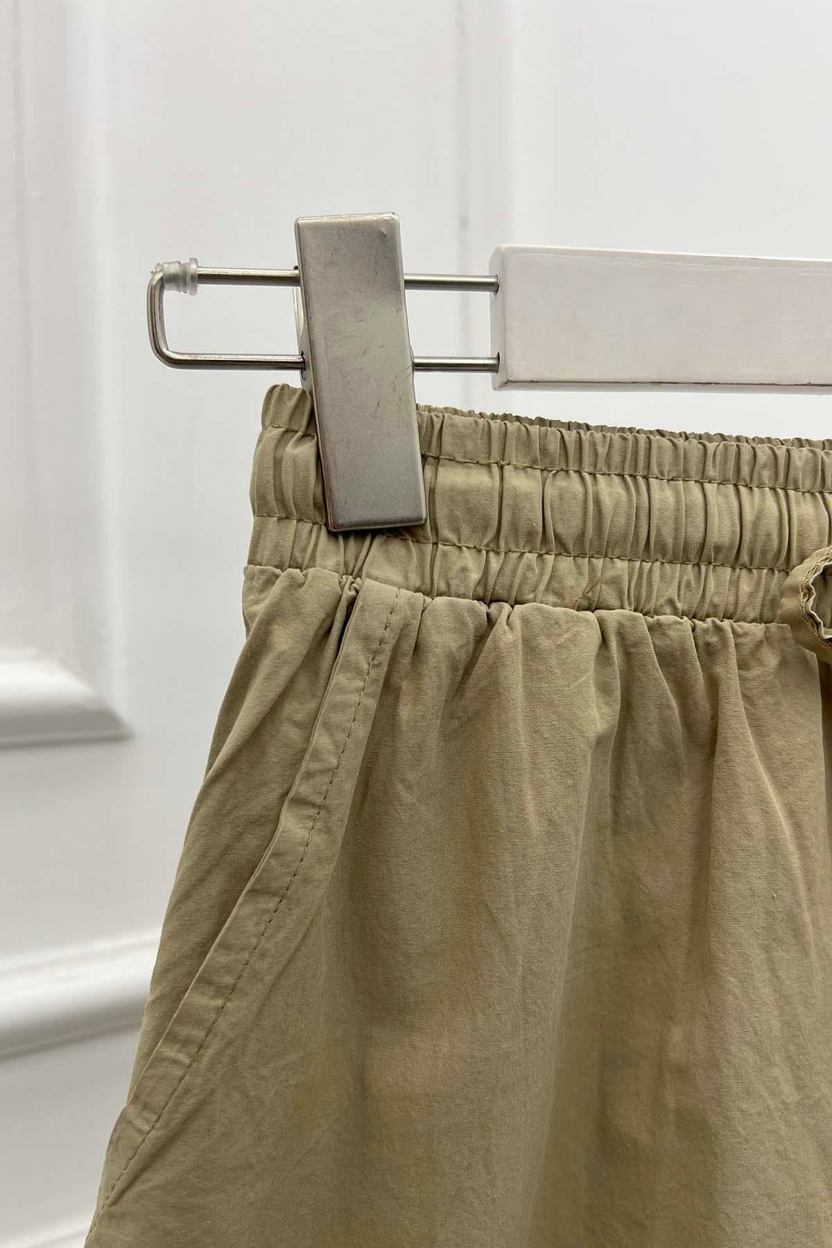 Şalvar Kesim Pantalon Soft Yeşil