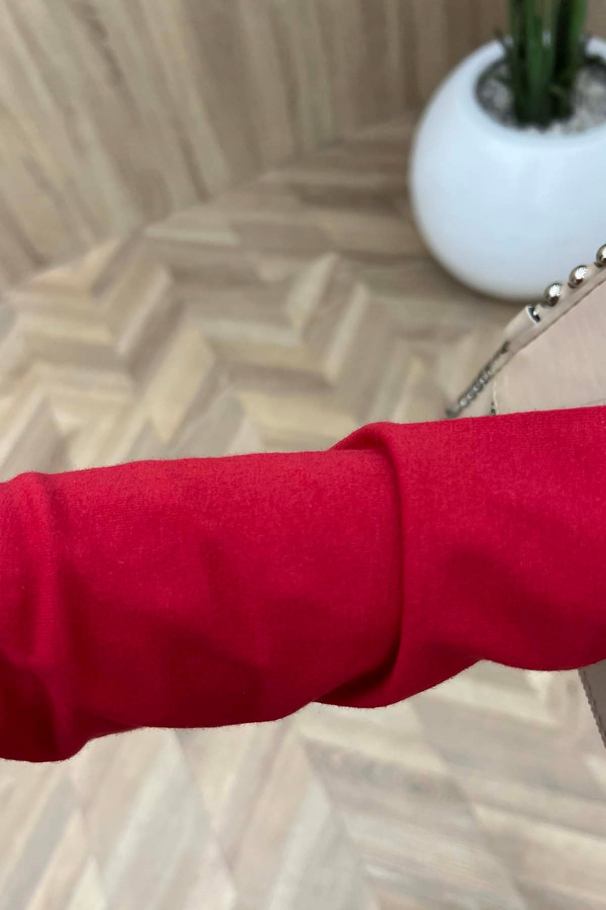 Sevimli Kedicik Temalı Sweat Kırmızı