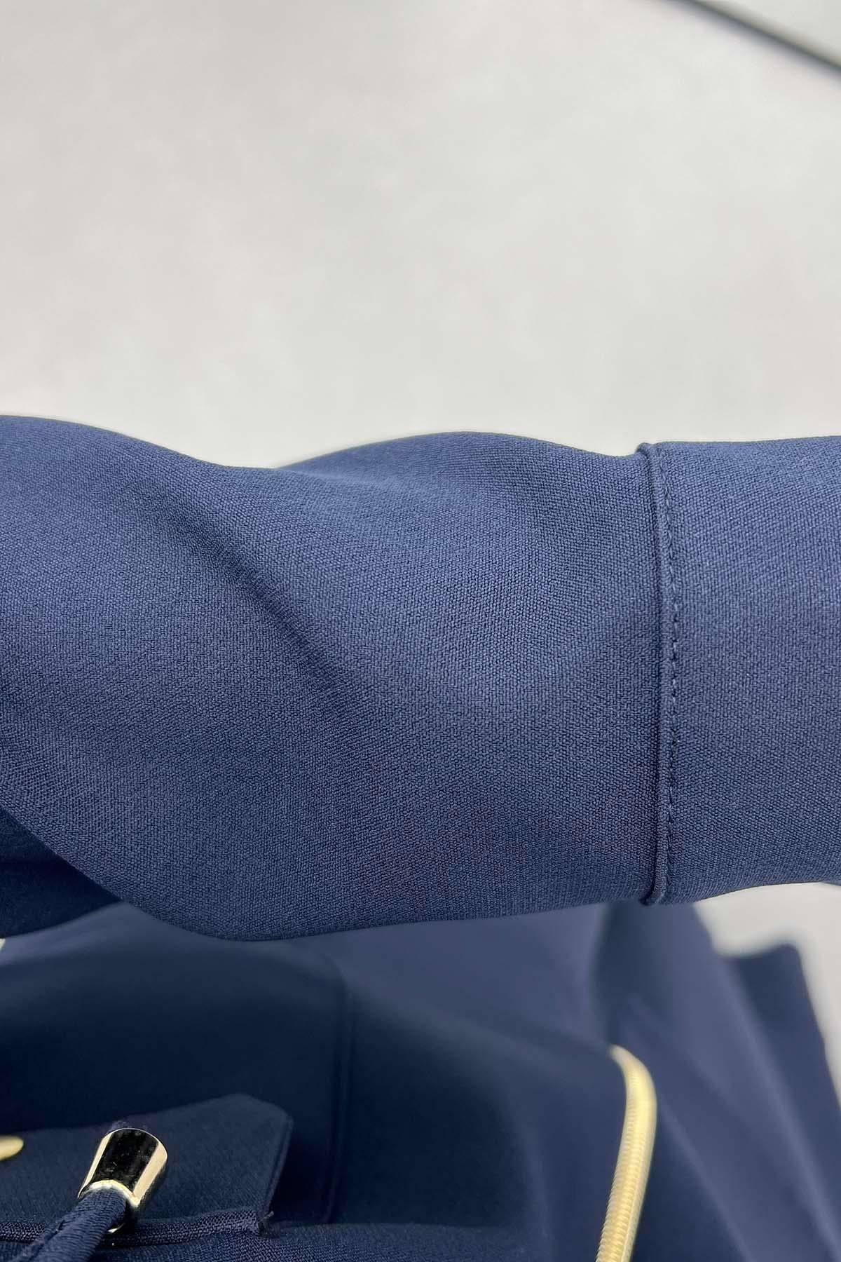 Soft-Touch Kapüşonlu Fermuarlı Double Takım Lacivert