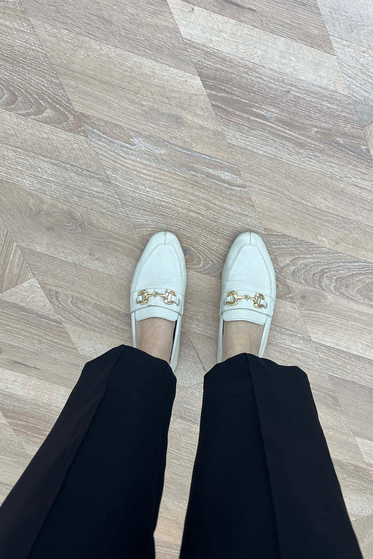 Süs Düğmeli Bel Lastikli Spor Pamuk Pantalon Siyah