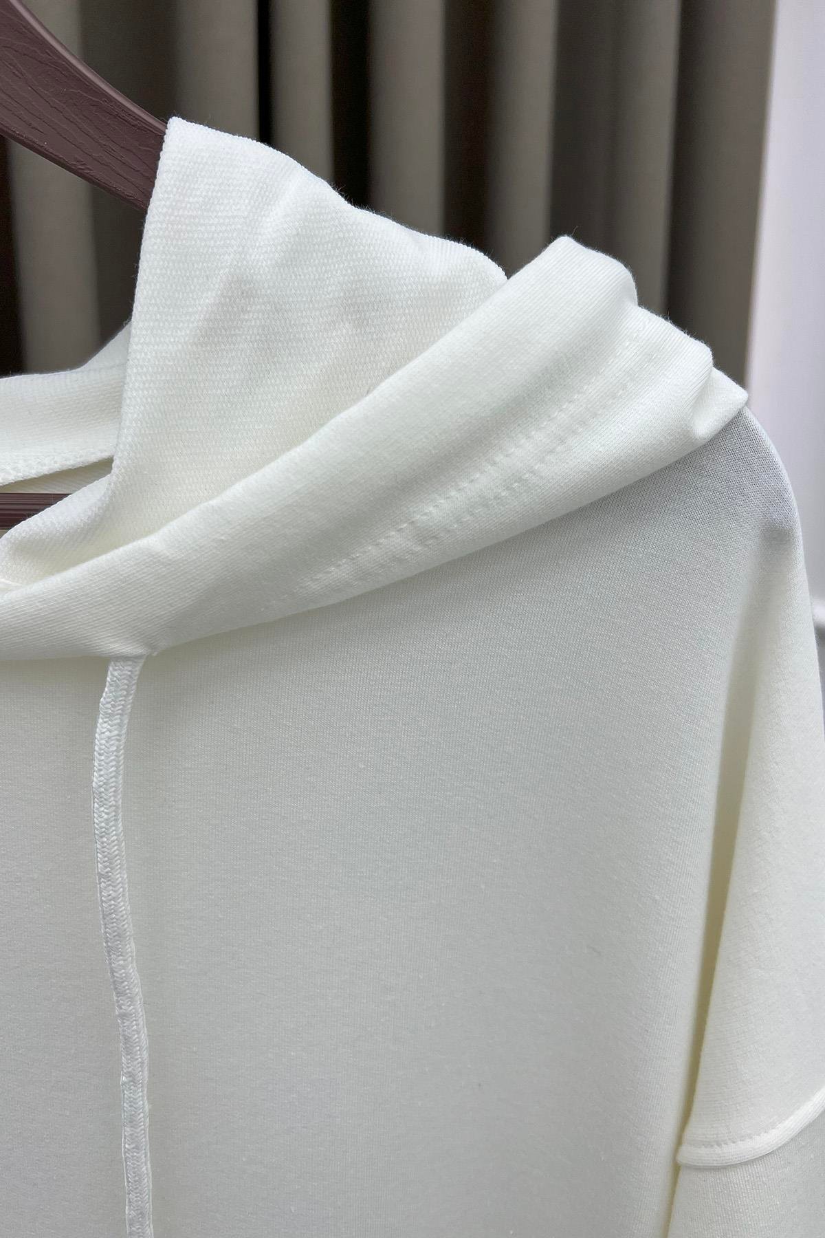 Sweat Elbise Beyaz