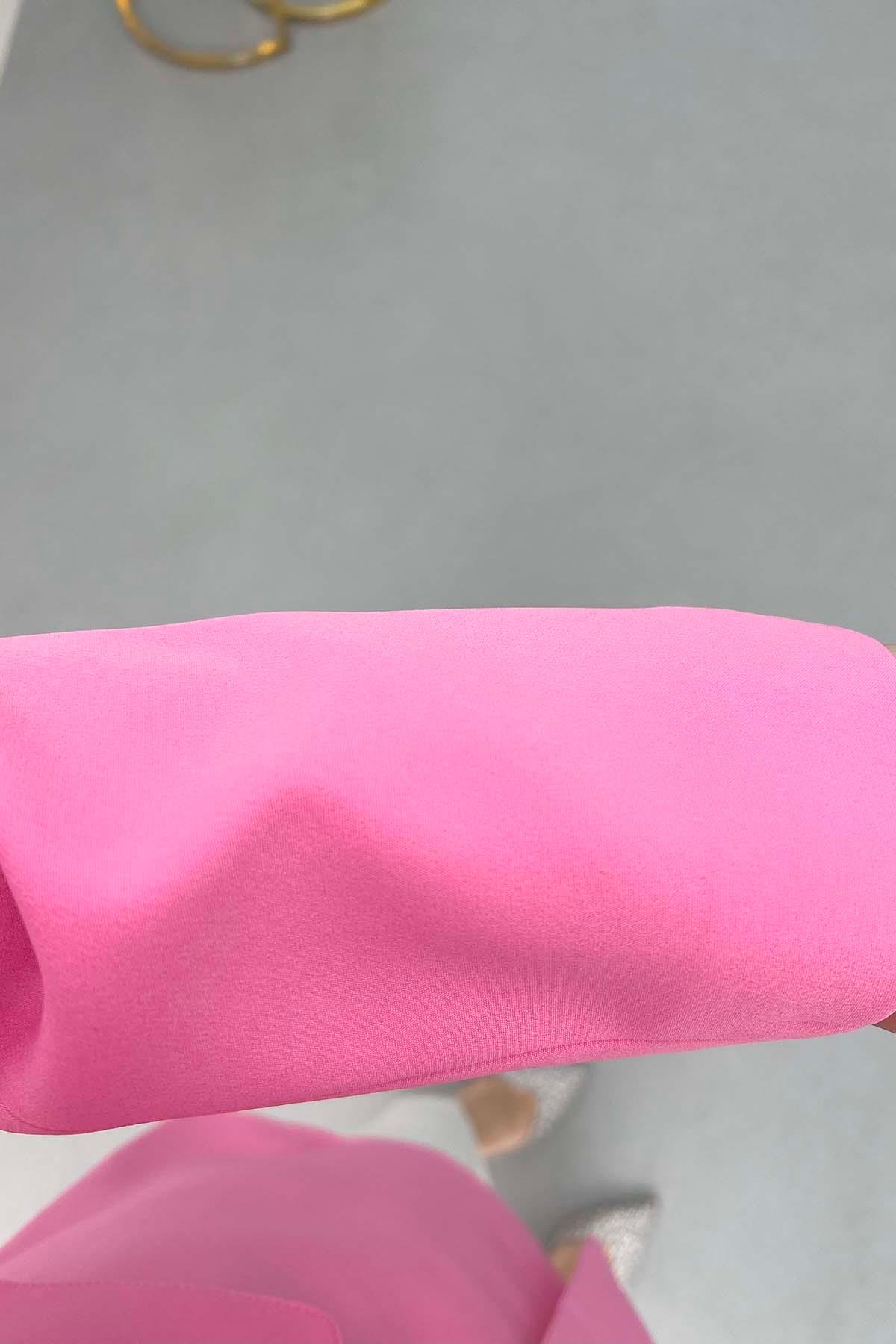 Taşlı Blazer Ceket Pembe