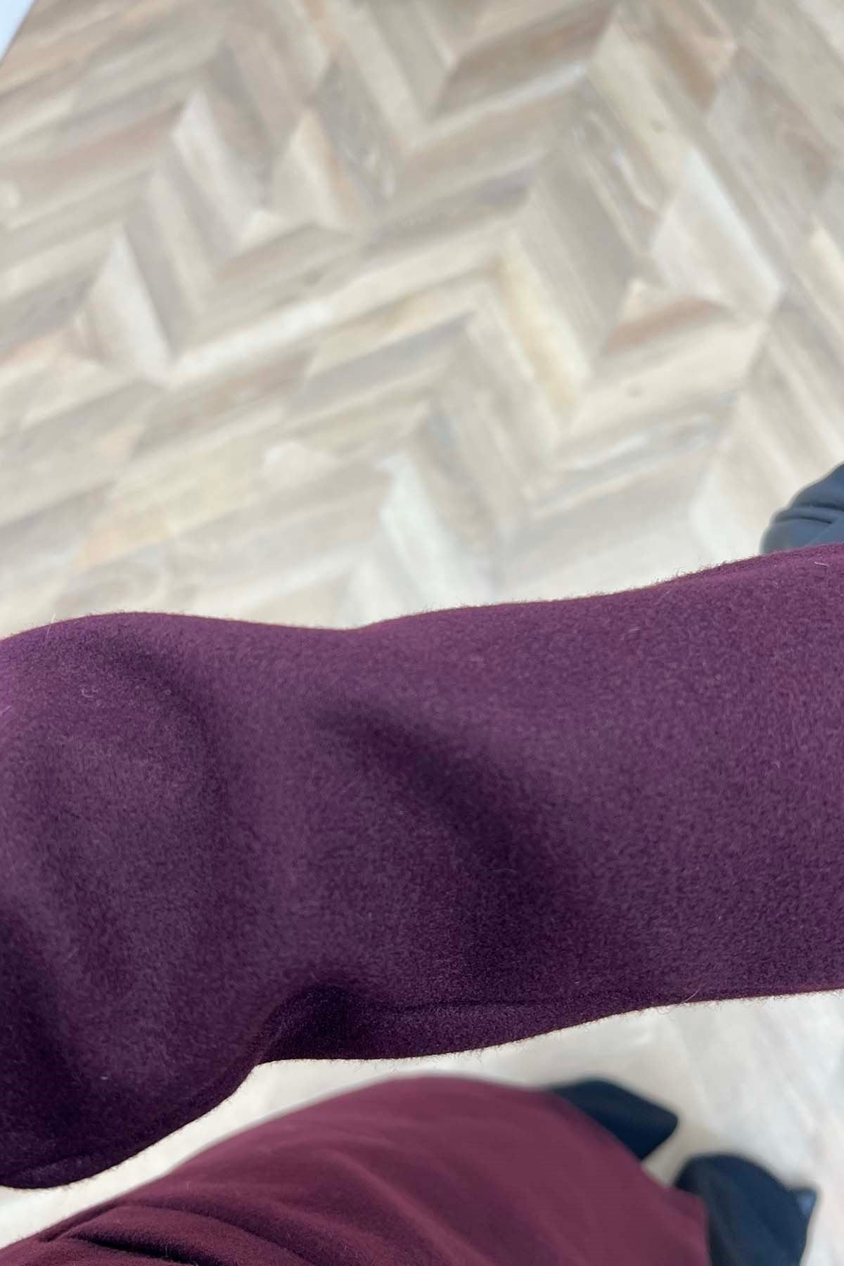 Tek Düğmeli Nova Kaşe Kaban Mürdüm