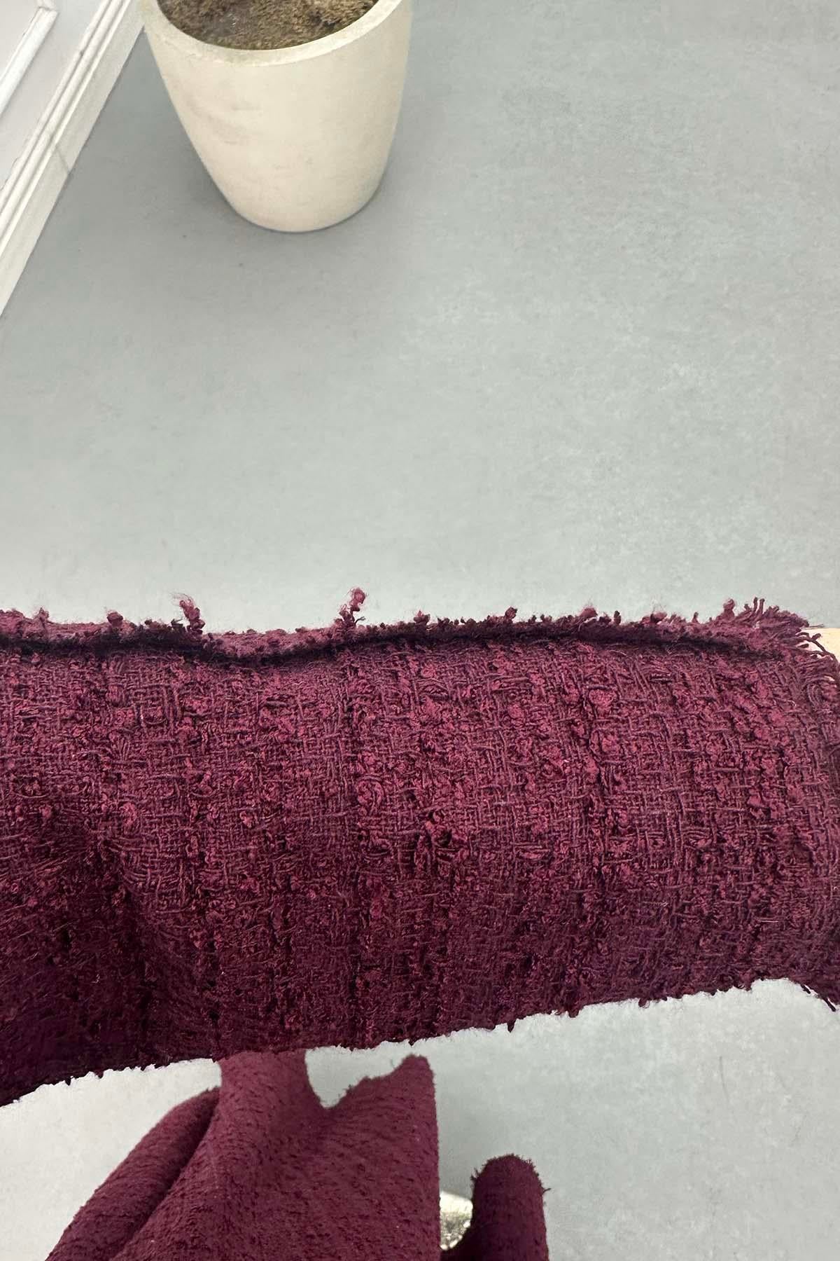Tüvit Ceket Takım Bordo