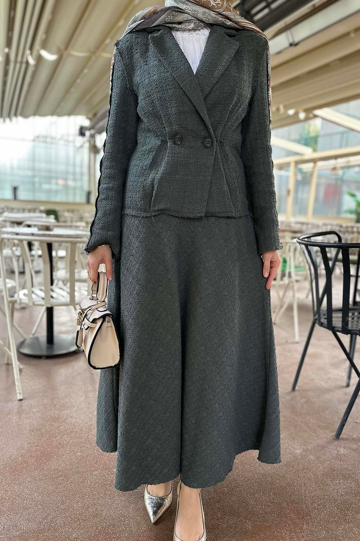 Tüvit Ceket Takım Haki