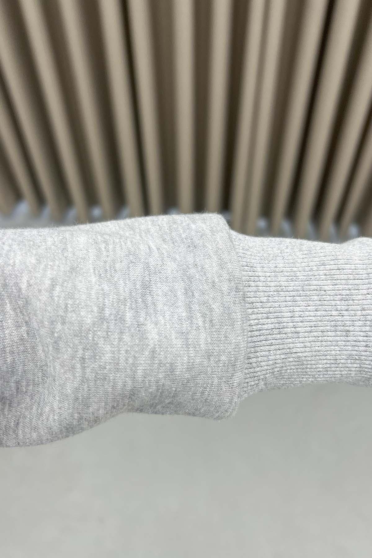 Üç İplik Okul Sweatshirt Gri