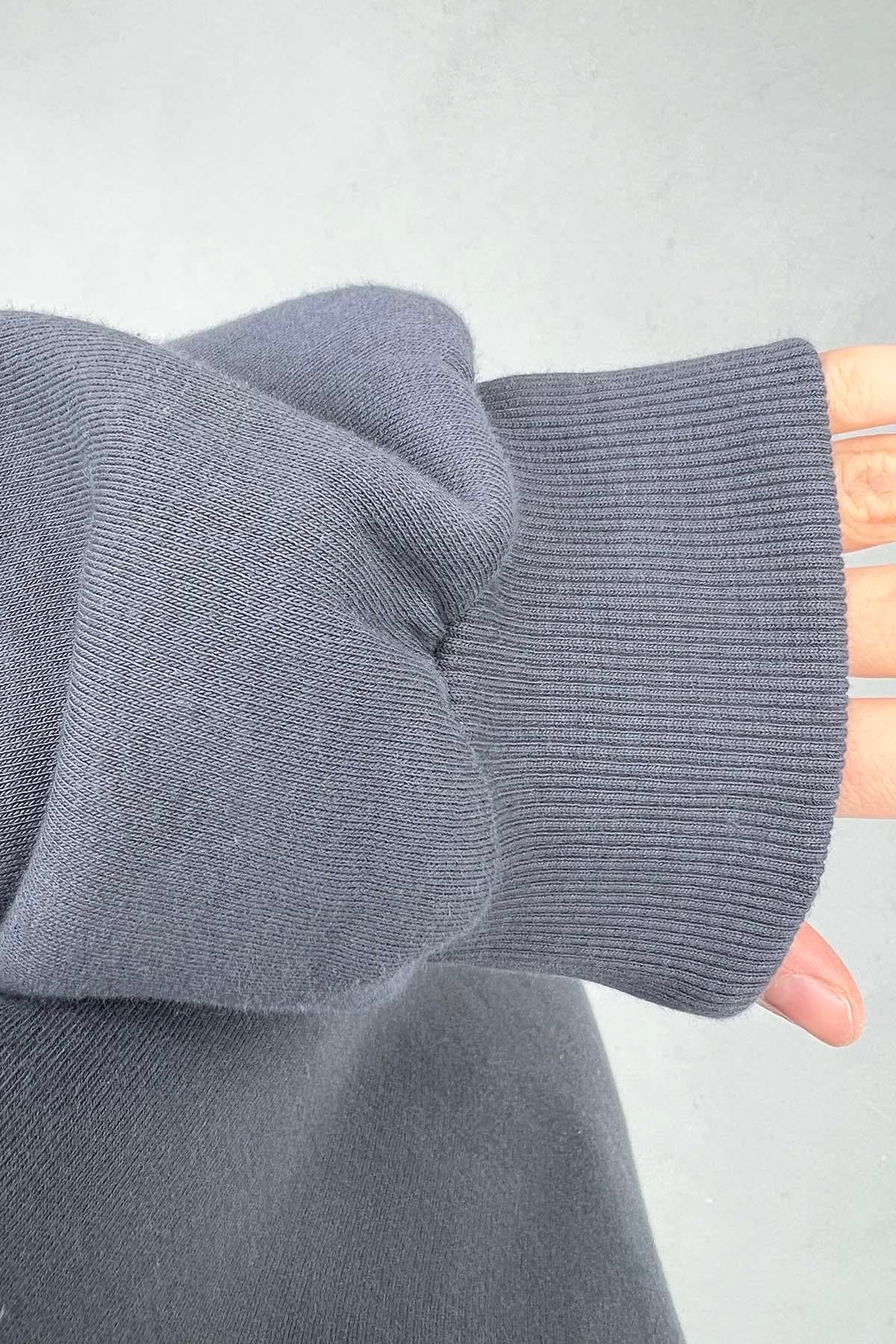 Üç İplik Oversize Sweatshirt Antrasit