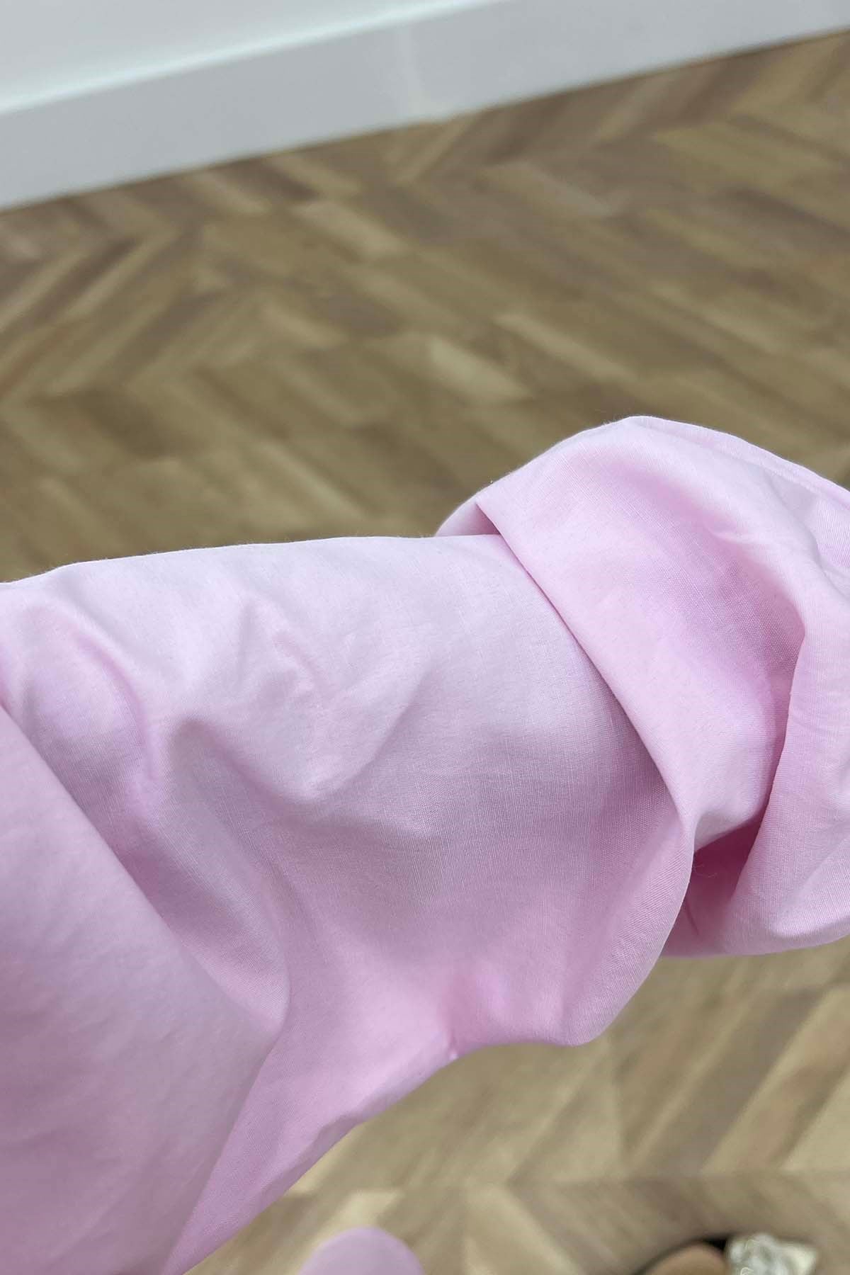 Vintage Dantel Yakalı Gömlek Pembe