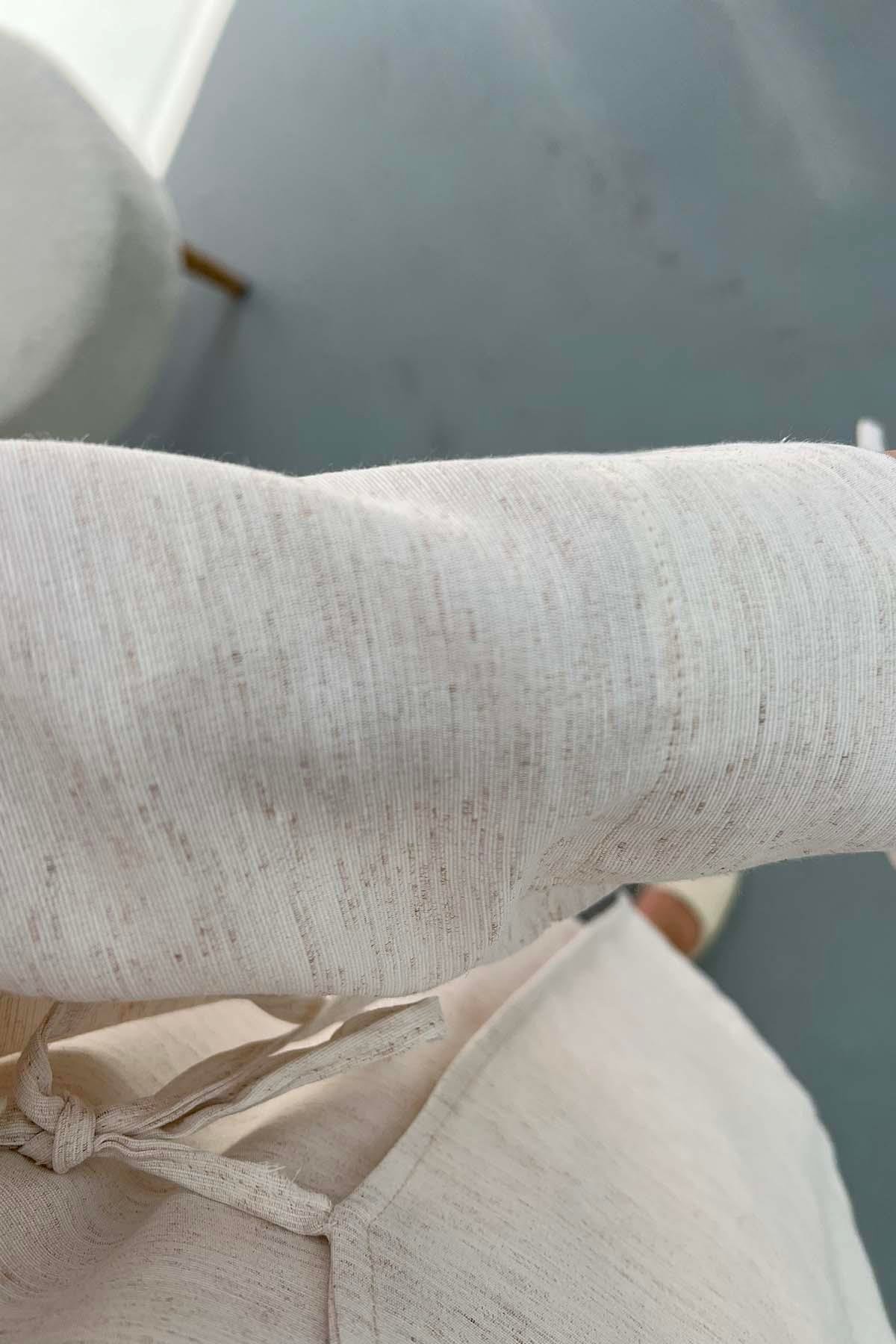 Viral Keten Kimono Taş