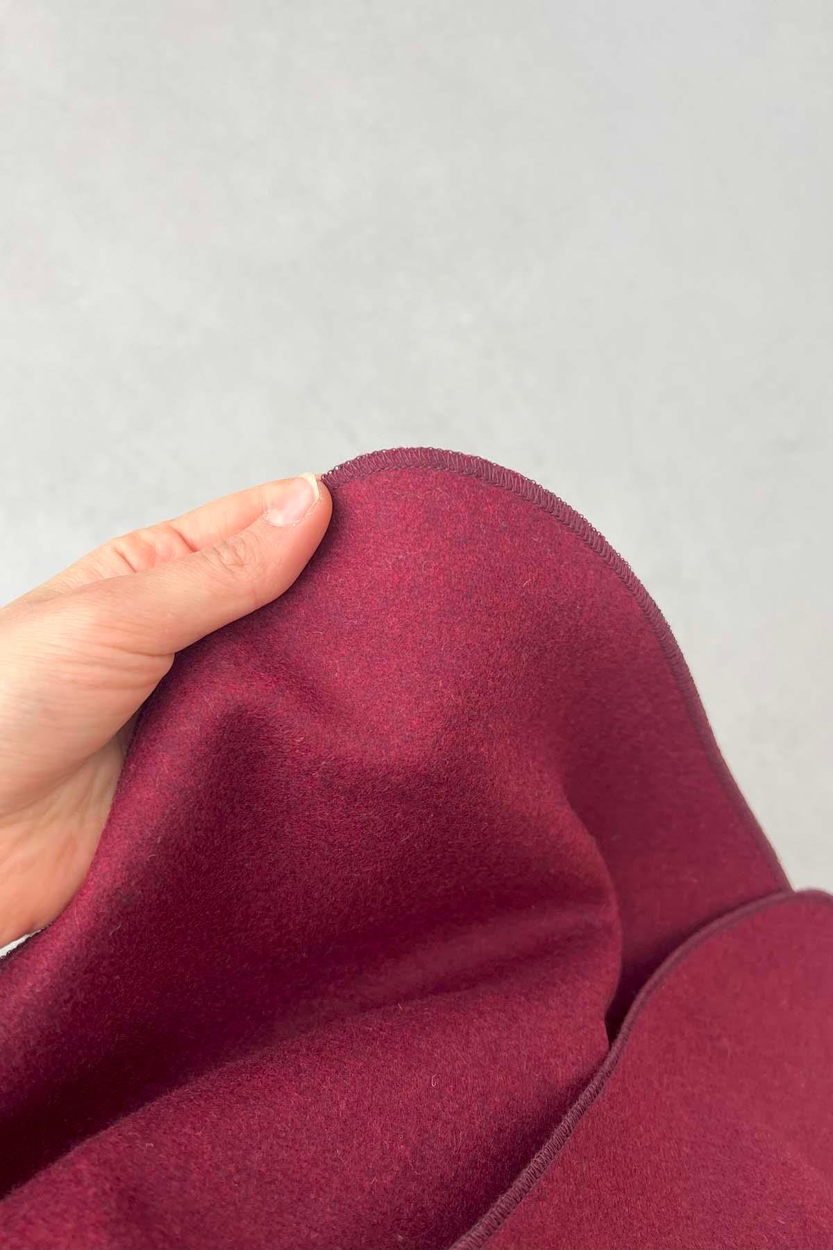 Yan Çıtçıtlı Yelek Bordo