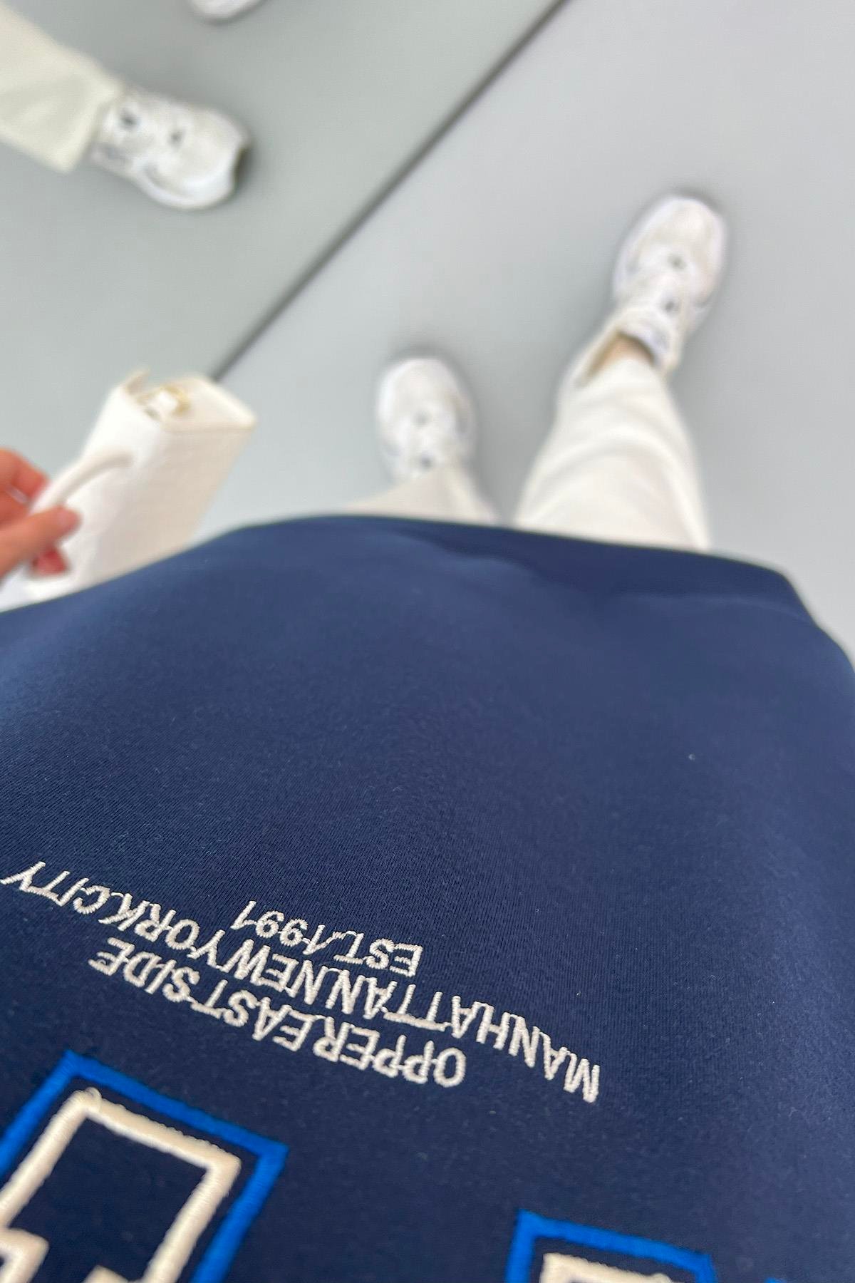 Yarım Fermuarlı Sweatshirt Lacivert