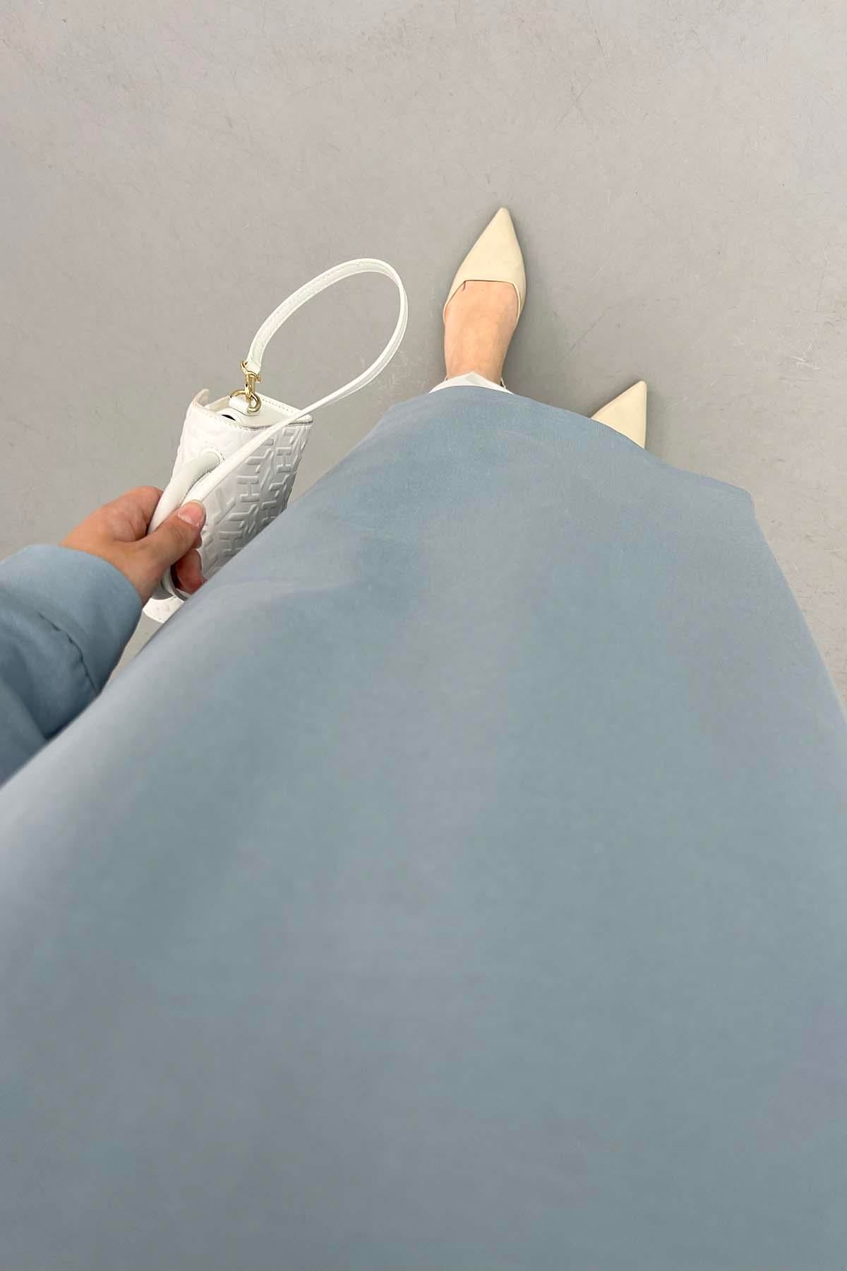 Yırtmaçlı Basic Tunik Gri