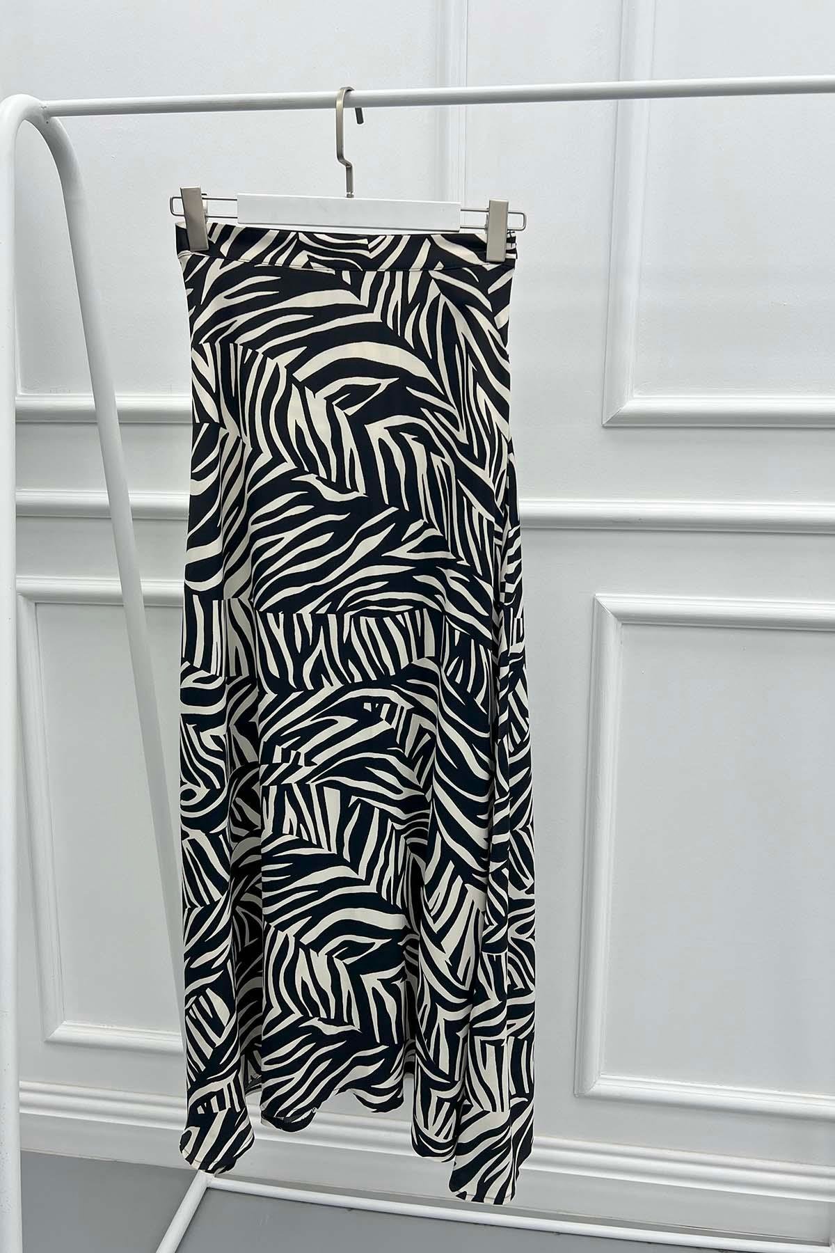 Zebra Saten Etek Siyah