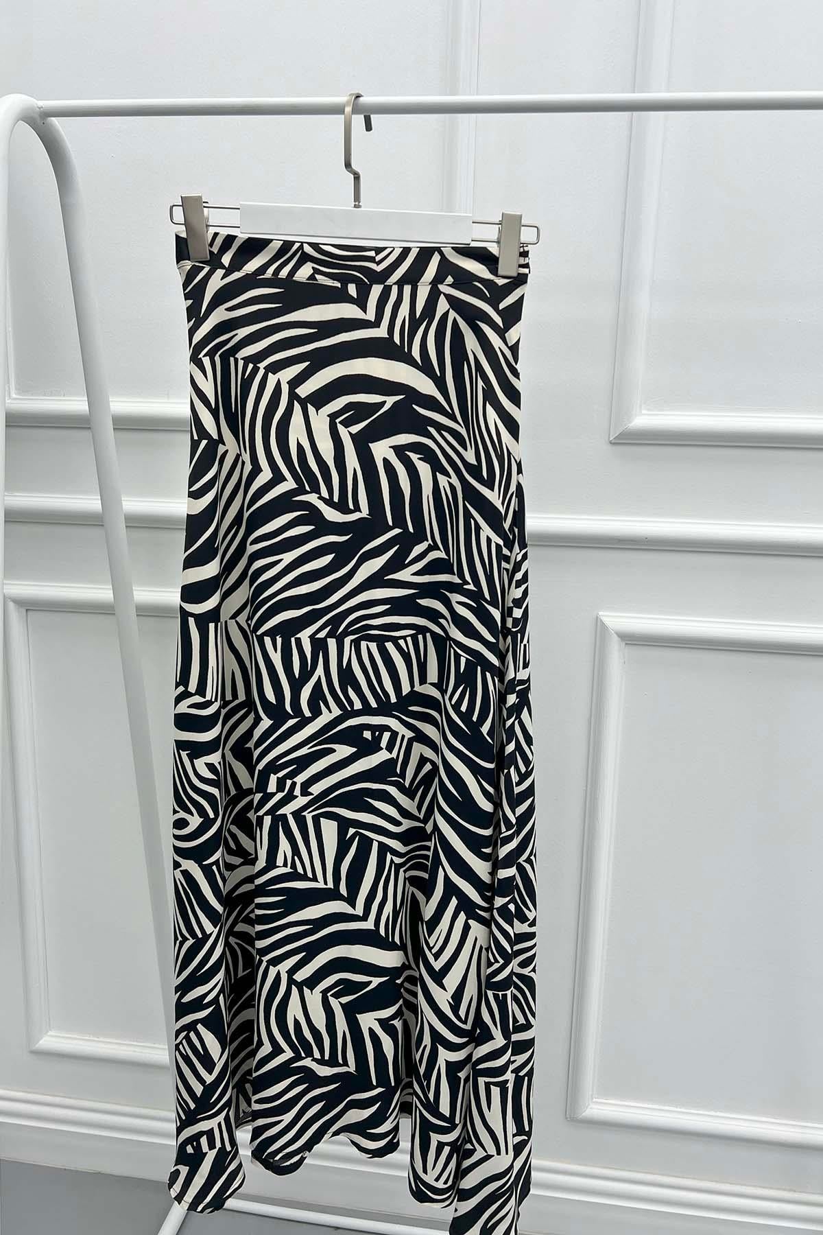 Zebra Saten Etek Siyah