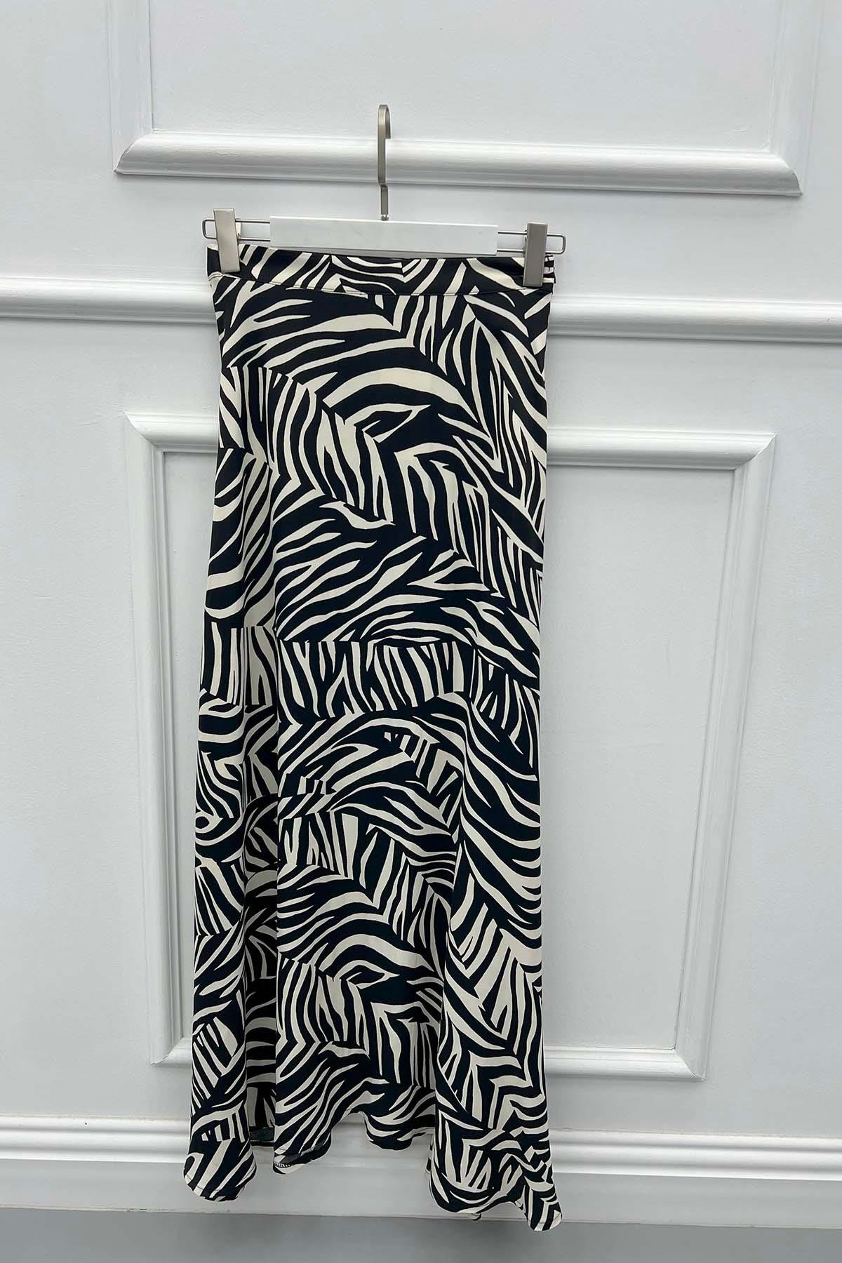 Zebra Saten Etek Siyah