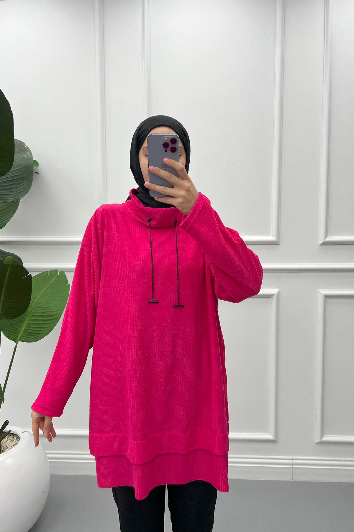 Zincirli Tunik Fuşya
