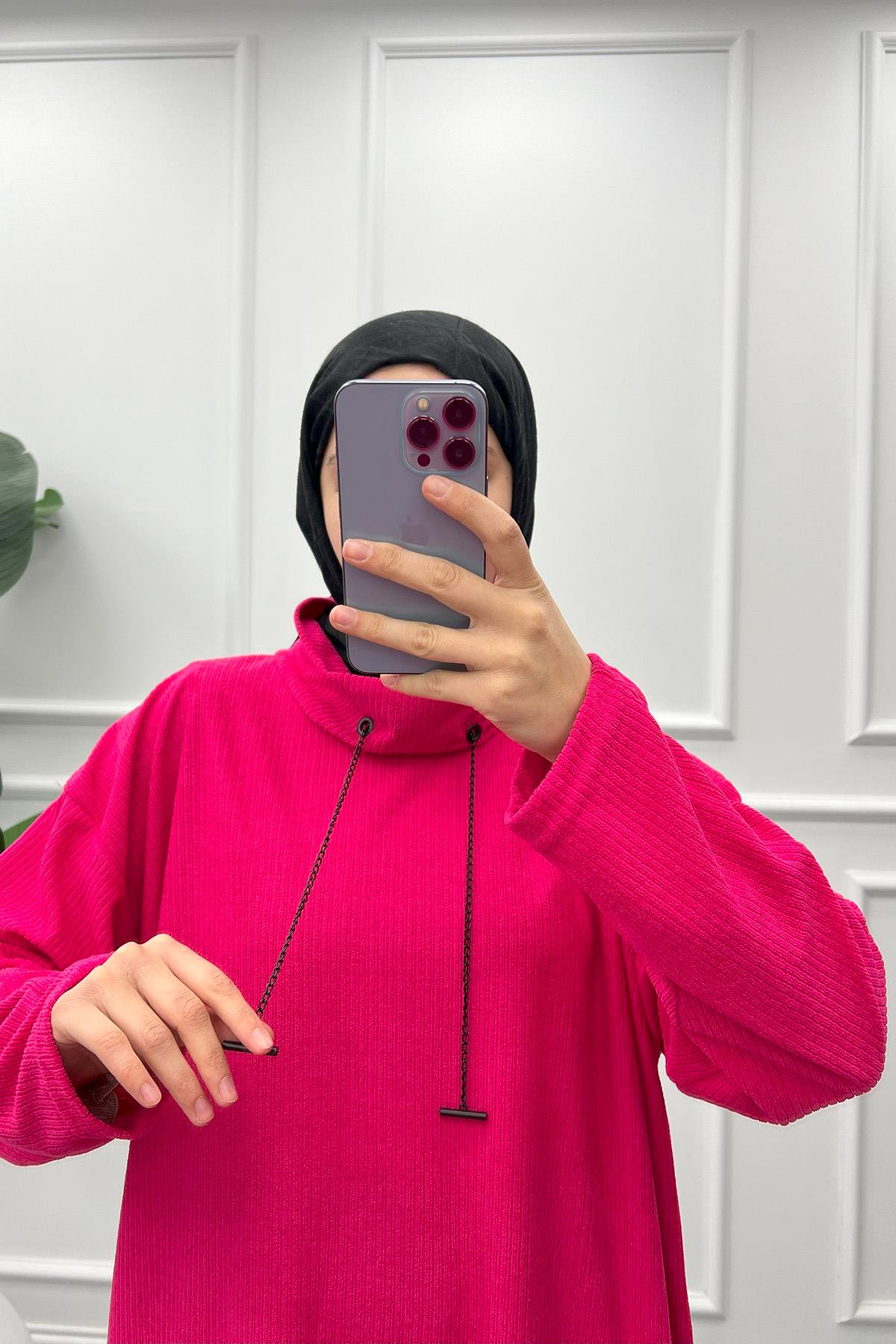 Zincirli Tunik Fuşya