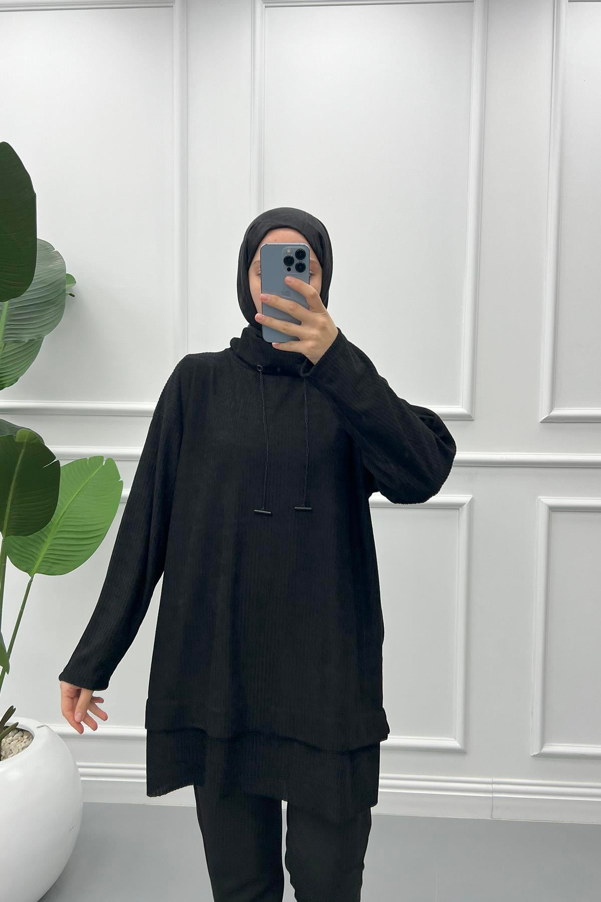 Zincirli Tunik Siyah