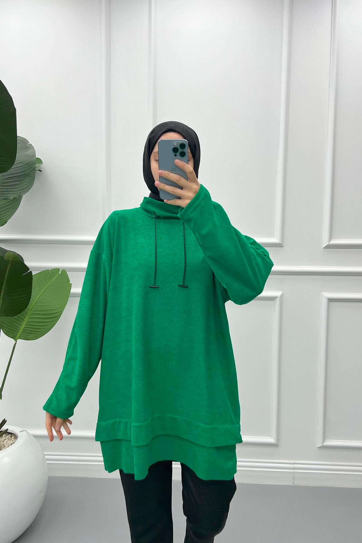 Zincirli Tunik Yeşil