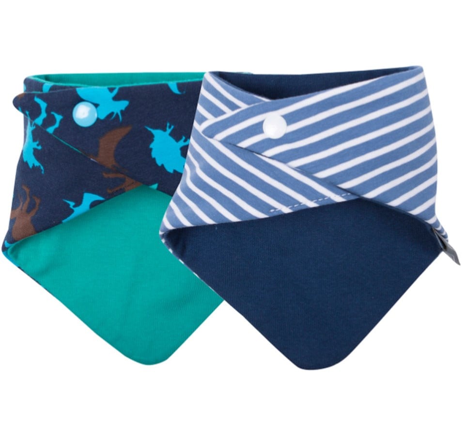 Cheeky Chompers Dino Stripes Fular Önlük İkili Set