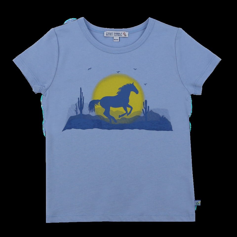 Enfant Terrible At Desenli Kısa Kollu Açık Mavi Çocuk T-shirt
