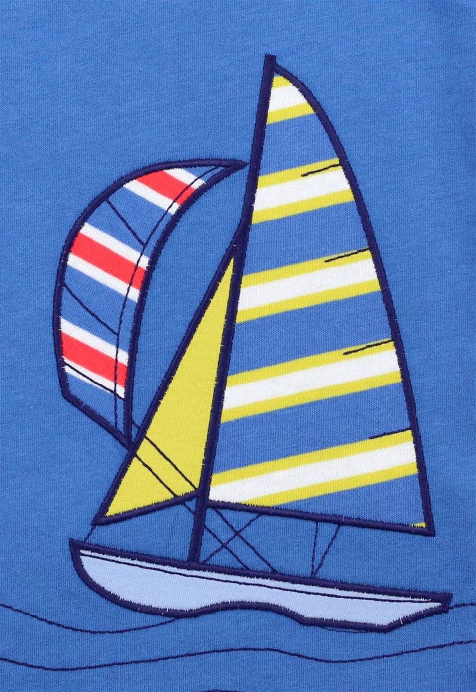 Enfant Terrible Yelkenli Desenli Kısa Kollu Mavi Çocuk T-shirt
