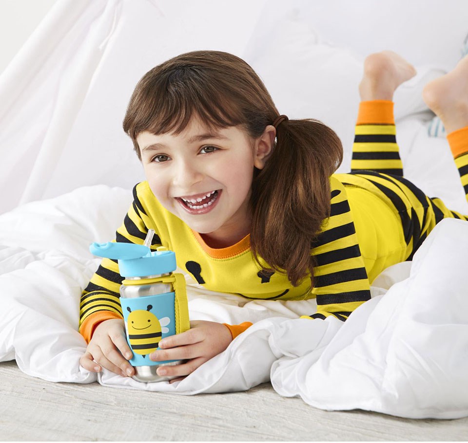 Skip Hop Pipetli Paslanmaz Çelik Suluk Arı