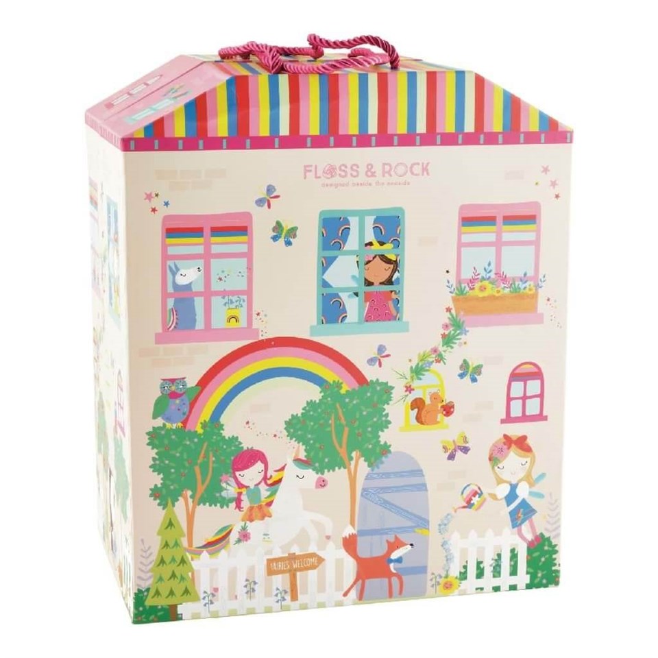 Floss & Rock Ahşap Figürlü Oyun Kutuları-Rainbow Fairy Oyun Evi