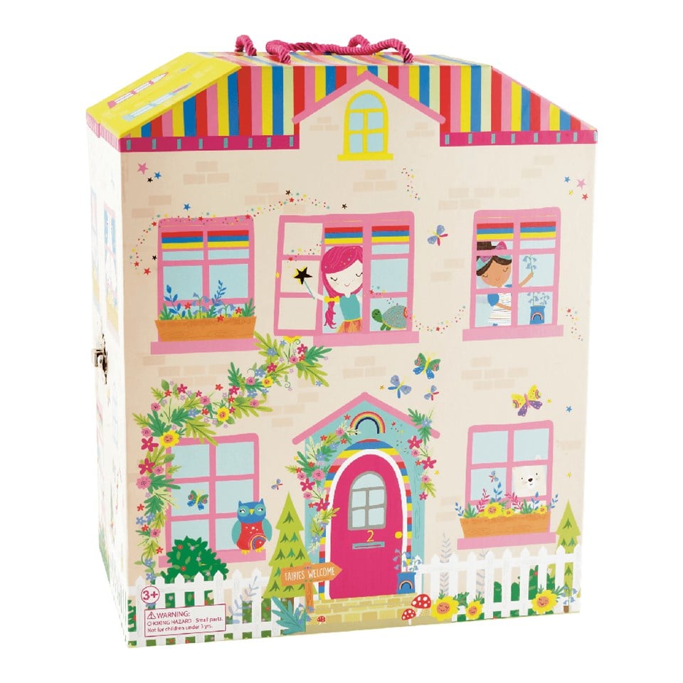 Floss & Rock Ahşap Figürlü Oyun Kutuları-Rainbow Fairy Oyun Evi
