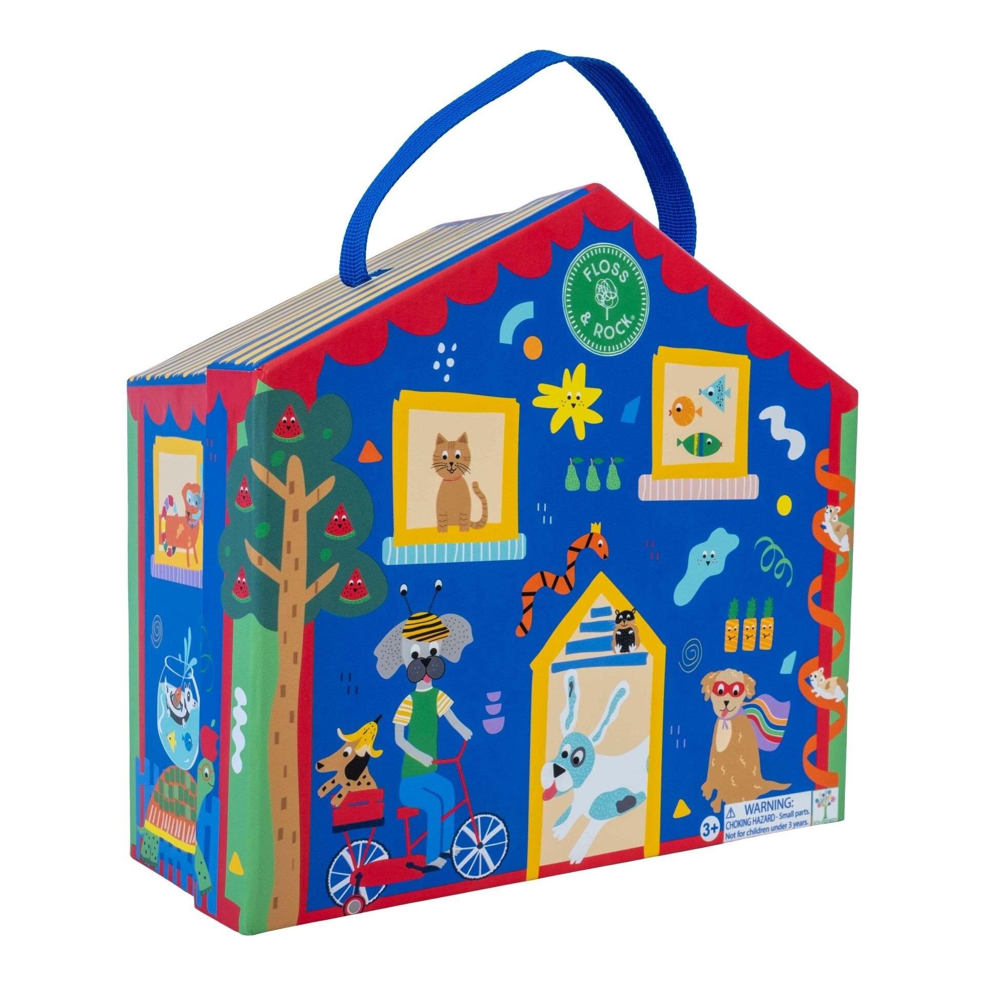Floss & Rock Ahşap Figürlü Oyun Kutuları-Pets