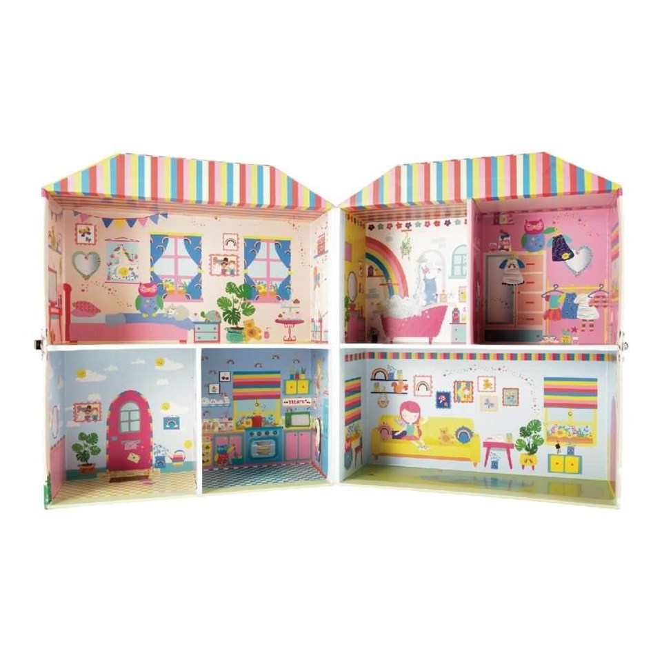 Floss & Rock Ahşap Figürlü Oyun Kutuları-Rainbow Fairy Oyun Evi